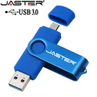 Флеш-накопитель JASTER USB 3,0 OTG USB, флешка для смартфонов Android, 64 ГБ, 32 ГБ, 16 ГБ, 8 ГБ, металлическая OTG USB карта памяти, бесплатная доставка