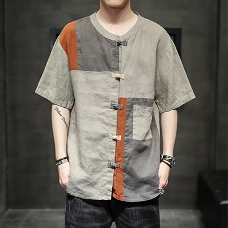 Традиционная китайская одежда для мужчин ханьфу Этнические Ретро Топы уличная