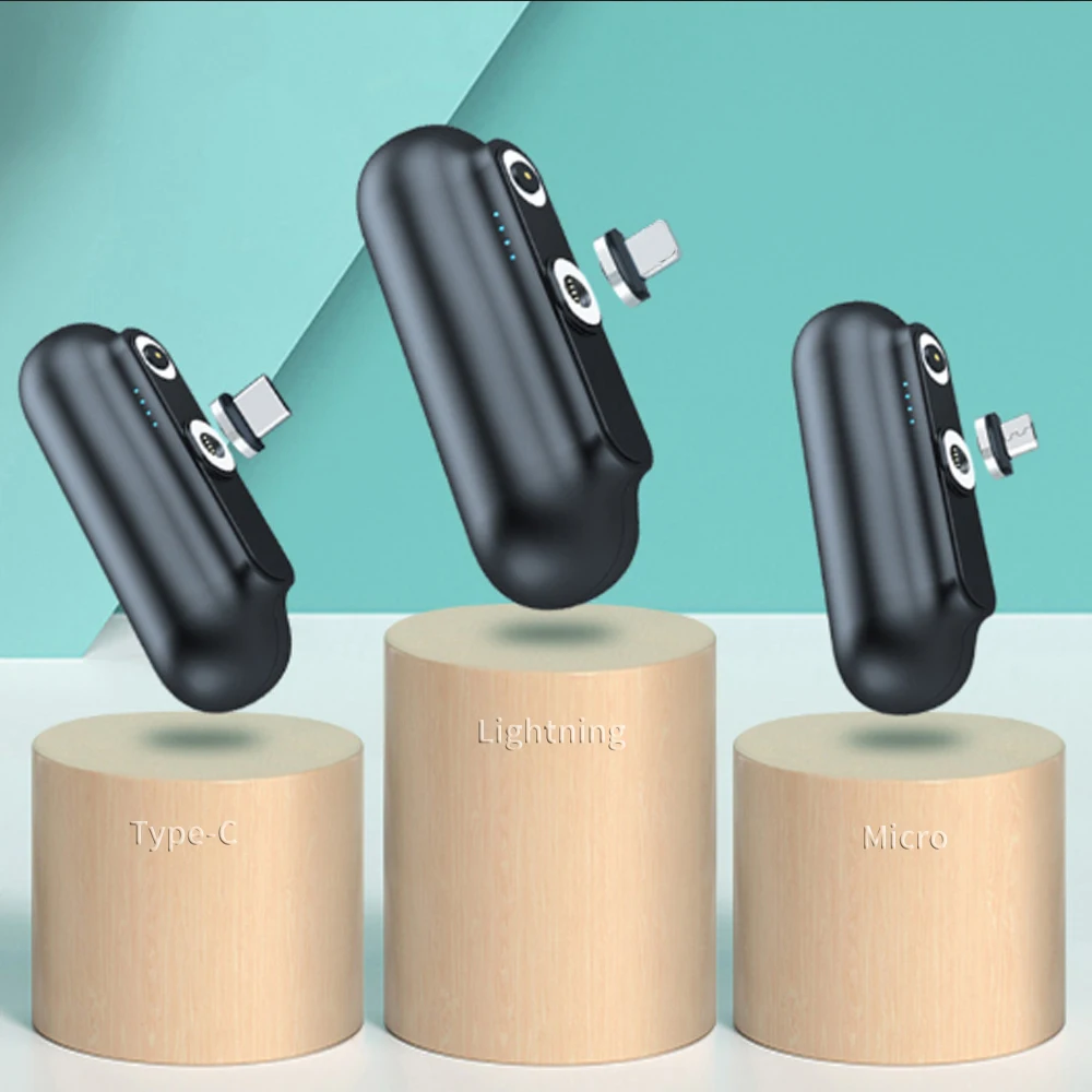 Новый 3 в 1 Магнитный притяжение банк питания капсулы Мини Аварийный портативный