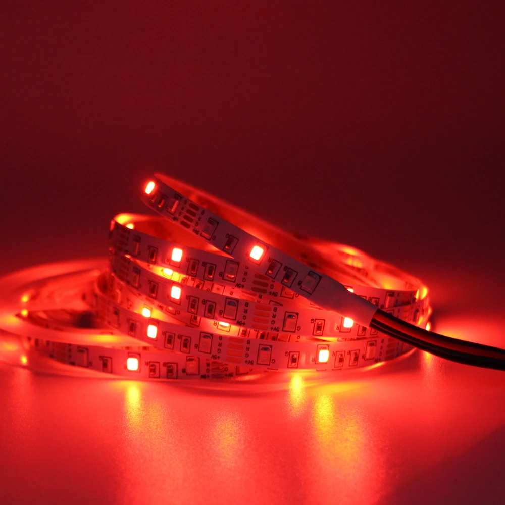 1 м-5 м USB светильник 2835 SMD красный зелёный Синий Светодиодная лента освещение s ТВ