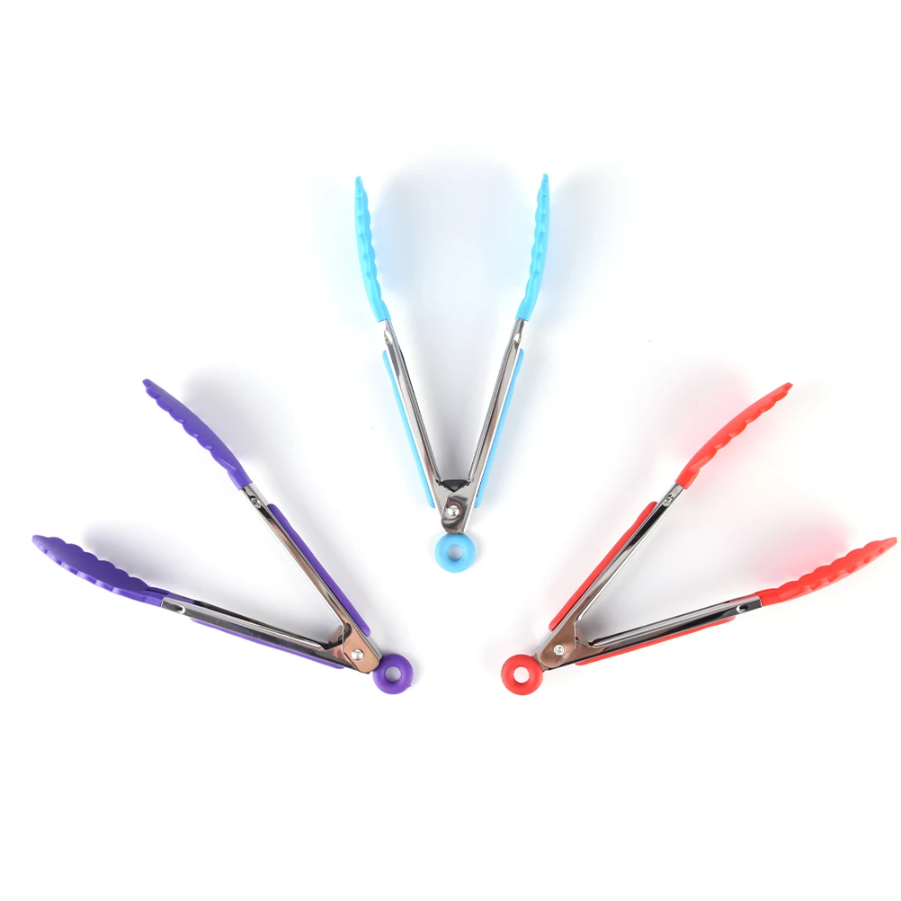 Силиконовый зажим для еды сервировочный щипцы барбекю мяса легкие салатные