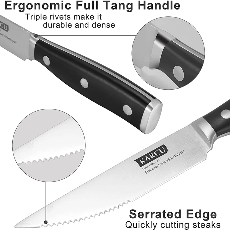 Набор ножей для стейка JUMBO с кожаным чехлом 4 шт. поварские ножи хлеба кухонный нож