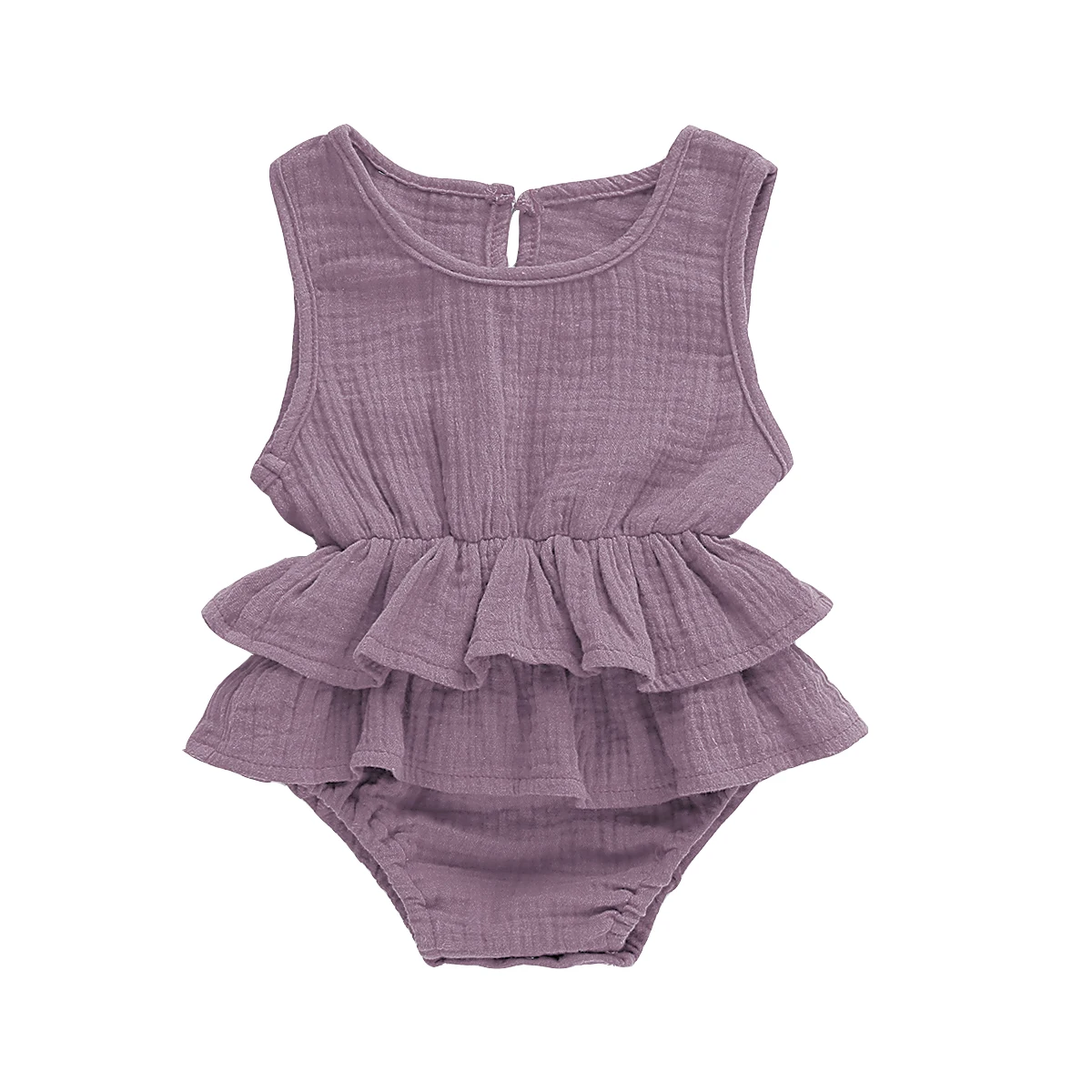 

Lunoakvo Newborn Baby Clothes New Summer Solid Infant Rompers 0-24M Romper Jumpsuit Outfits Sleeveless Tutu Dress Girl Clothing