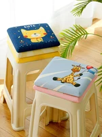 cute cartoon kindergarten childrens chair cushion kids stool soft pad autumn winter small square mat for nursery baby bench