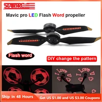 startrc dji mavic pro 8331 led flash word propeller programmable pattern paddle for dji mavic pro platinum drone accessories