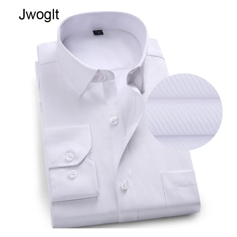 Twill Shirt Business Men Dress Shirts Luxury Long Sleeve Slim Fit White Work Plus Size 7XL 8XL 9XL | Мужская одежда