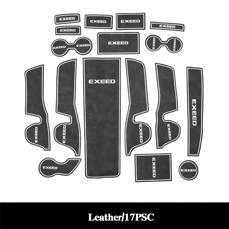 

Коврик для двери автомобиля для Chery Exeed VX 2021, противоскользящая подкладка для чашки, резиновые коврики, отверстие для прорезей, аксессуары для интерьера автомобиля 17PSC