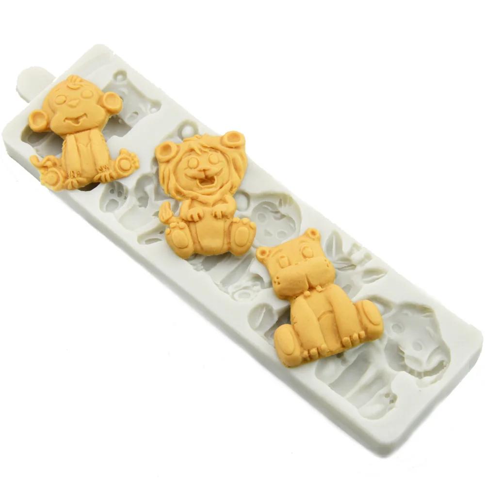 Мультяшный лес морская лошадь Лев слон обезьяна кролик животные силиконовая