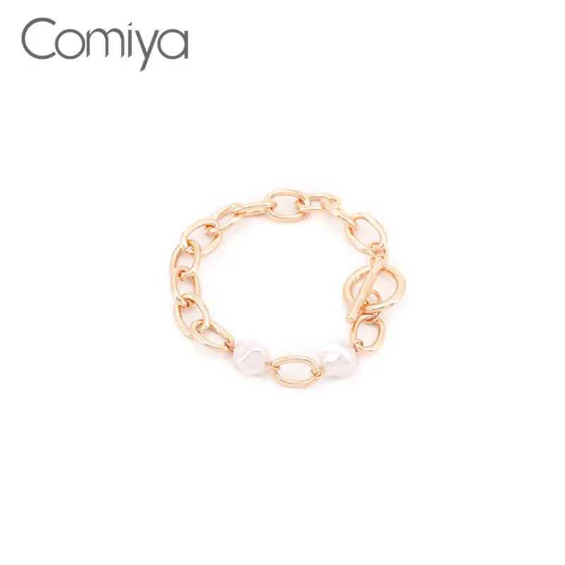 Корейский браслет Comiya золотой круглый кулон с акриловыми бусинами | Украшения и