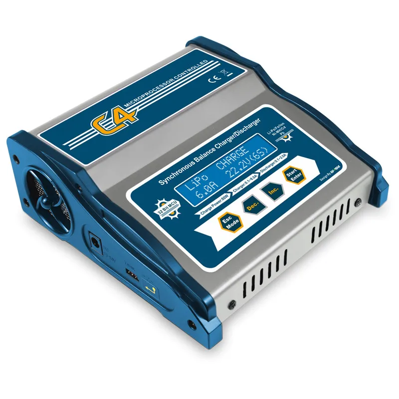 Precio de fabrica C4 80 W 8A ac dc cargador LiHV Cargo por Bateria fixwing avion planeador arma del airsoft|Детали и аксессуары| |