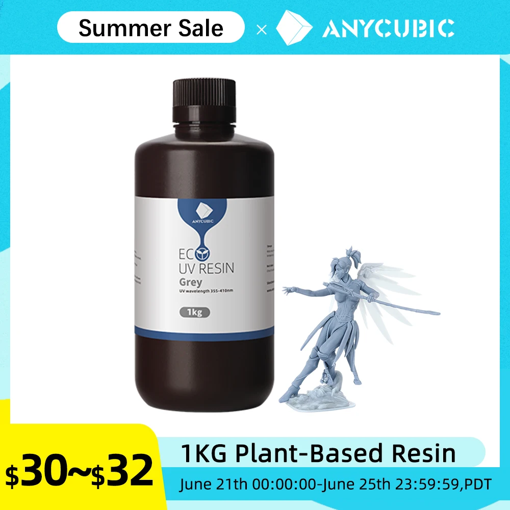 УФ смола на основе растений ANYCUBIC с низким запахом по настоящему Экологически