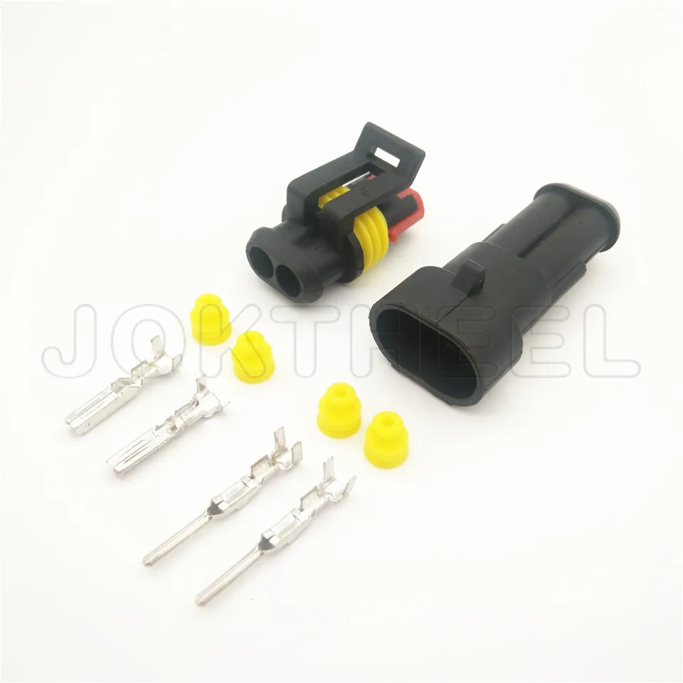 Набор 5 штук разъемов для автомобилей: 1P 2P 3P 4P 6Pin TE Tyco AMP Superseal мужской женский водонепроницаемый разъем для автомобиля с ксеноновой лампой электрической проводки.