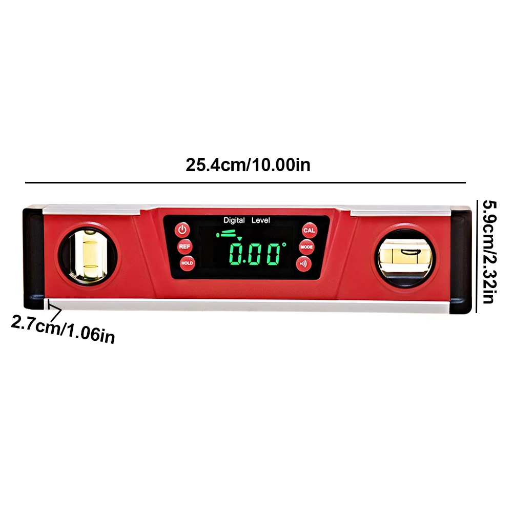 

Digital Level Box Inclinometer DL135 Audio Indicator Magnetic Base LED Display Protractor Woodworking Bevel Gauge Precision Tool