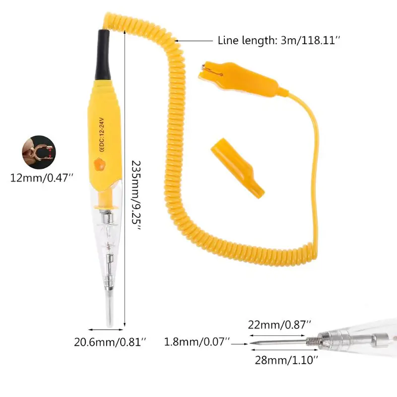 

6V 12V 24V Digital Electric Automotive Circuit Tester Car Boat w Crocodile Clip