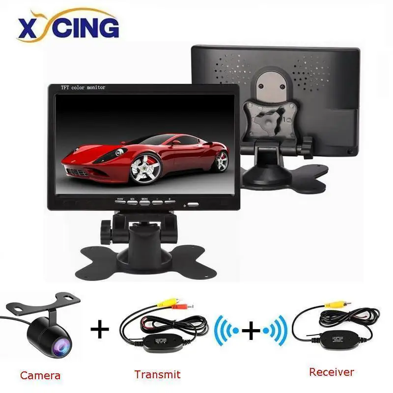 Monitor-Camera-TR XYCING Универсальный 7 ''800*480 цветной TFT ЖК-экран монитор, автомобильный монитор заднего вида комплект 2 видеовхода для автомобильных мониторов заднего вида - Цвет: Monitor-Camera-TR