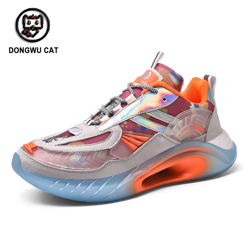 

2021 Fashion Men Shoes Causal Coconut Dad Shoes Male Spring Sneakers Lace-up Flats Breathable Running Sports Clunky Sneaker