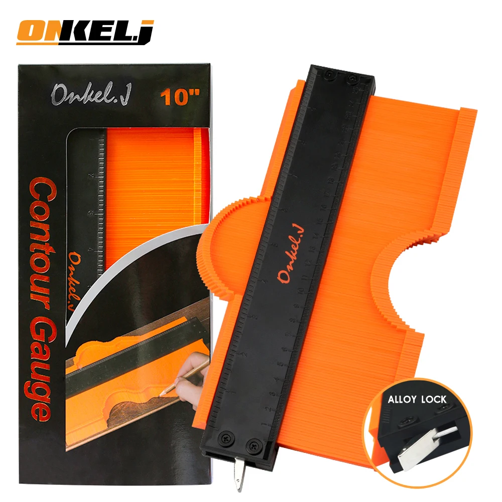

Lock Wider Contour Gauge Profile Tool Alloy Edge Shaping Wood Measure Ruler Laminate Tiles Meethulp Gauge