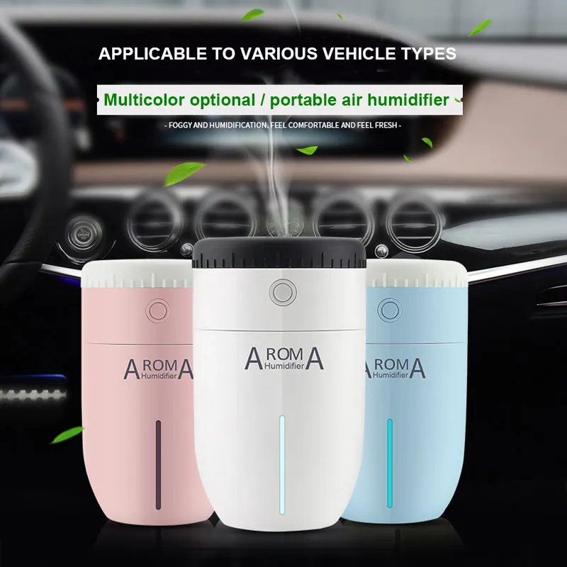 

4 color lights USB charging Mute Lens aromatherapy Air humidifier eliminate static clean air Care for skin Nano spray technology