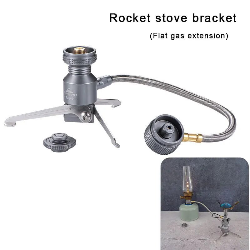 

2023 Campingmoon Tripod Butane Canister Adapter Gas Stove Gas Lamp Connect Tank Stand