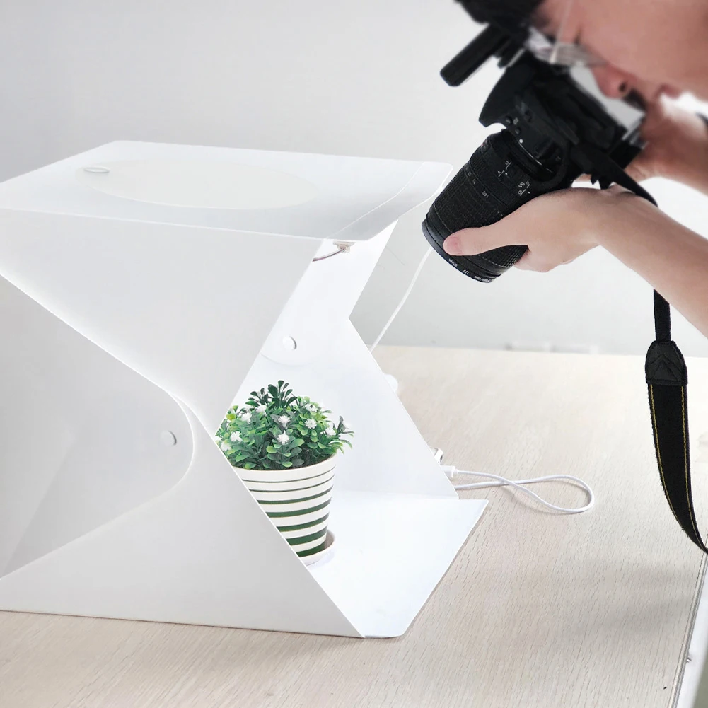 

Upgrade LED Folding Photo Studio Box Background Light Box Softbox With Photography Lamp For Photo Studio Photography Backdrops