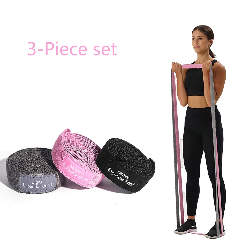 

3-Piece Set Fitness Long Resistance Bands Yoga Pull Up Assist Booty Hip Workout Loop Elastic Bands Gym Training Exercis Equipme