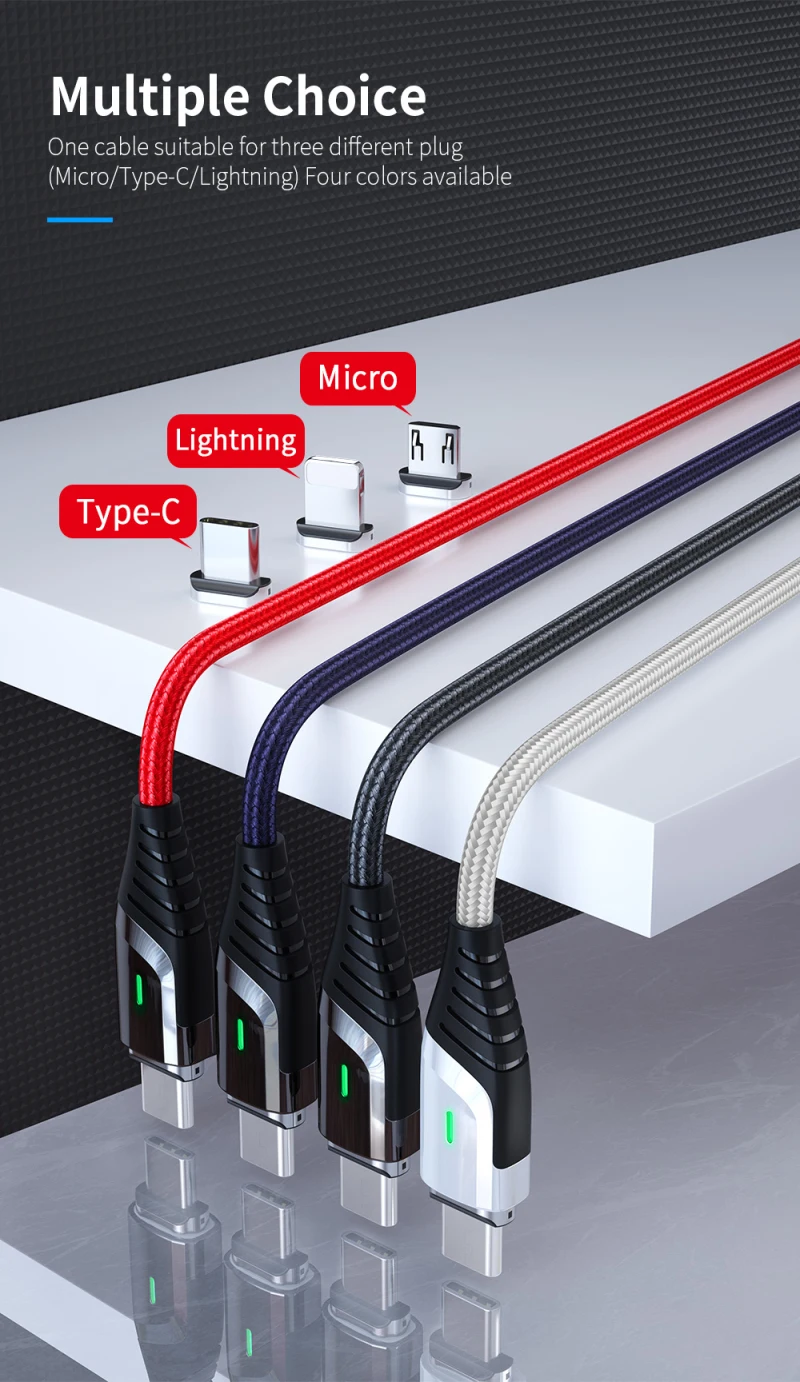 Магнитное зарядное устройство Essager Micro USB кабель для IPhone samsung провод для быстрого заряда шнур usb type C type-C магнит мобильный