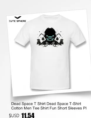 Dead Space футболка Deadly Space Deux футболка 6xl забавная модная футболка из 100 хлопка с коротким рукавом мужская графическая футболка