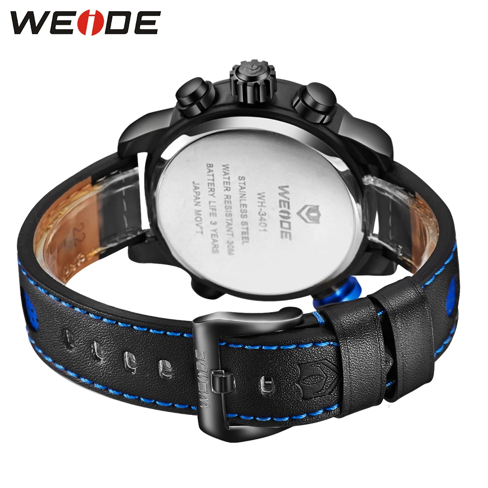 Часы WEIDE мужские Аналоговые повседневные спортивные цифровые водонепроницаемые