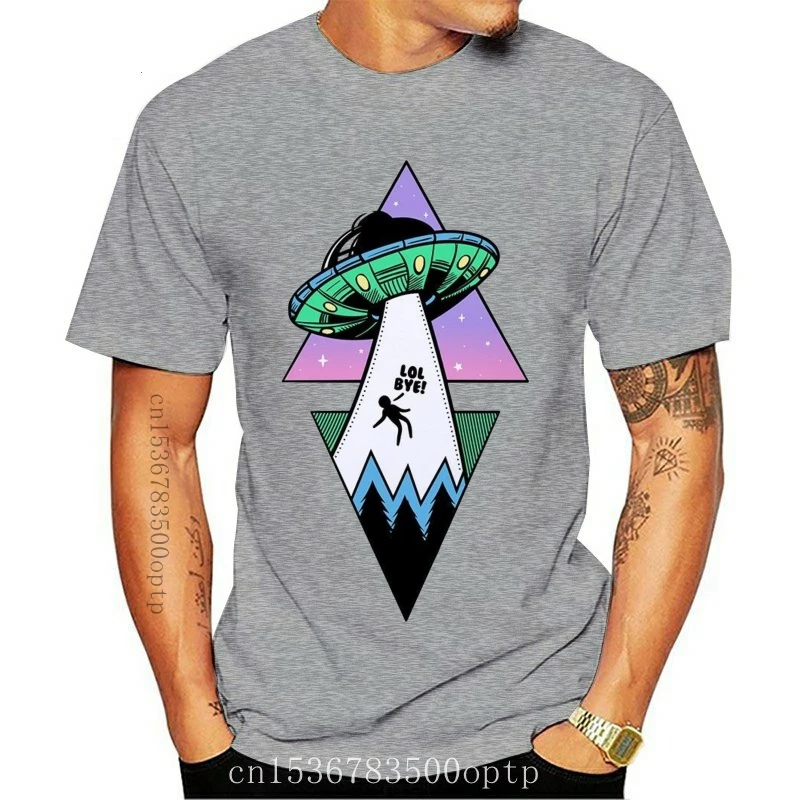 

New T-Shirt Alien Abduction Men'S White High Quality Tee Shirt