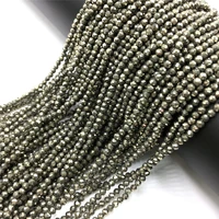 small beads pyrite iron ore beads faceted 2 3 4mm pyrite natural loose beads for jewelry making diy bracelet necklace 15