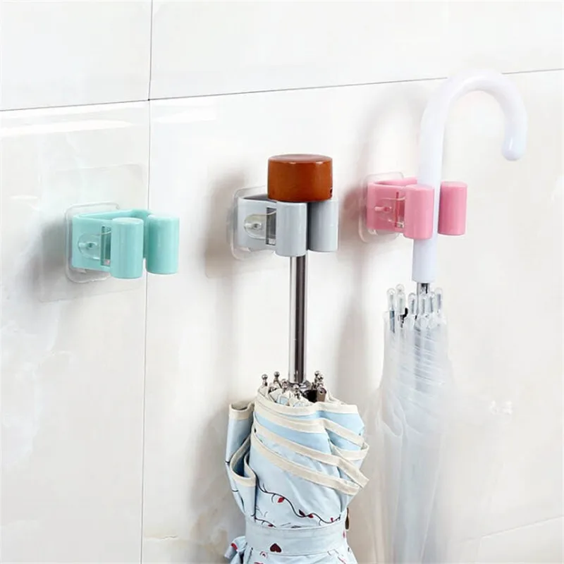 

Sucker Mop Holder Wall Mounted Suction Cup Rag/Broom/Umbrella/Mop Rack 1PC