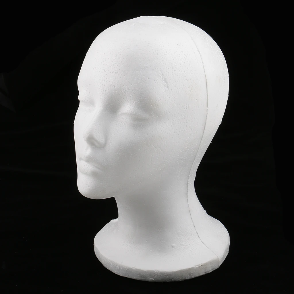 Practical Foam Female Mannequin Head Wigs Hat Glasses Cap Shop Display Stand Holder Wig Head Model