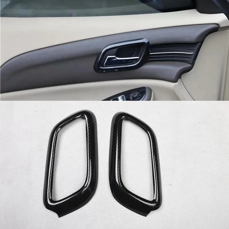 

Для Chevrolet Malibu 2012-2014, 2 шт., углеродное волокно, АБС, ручка для боковой двери салона автомобиля, защитная крышка, молдинги, Стайлинг автомобиля