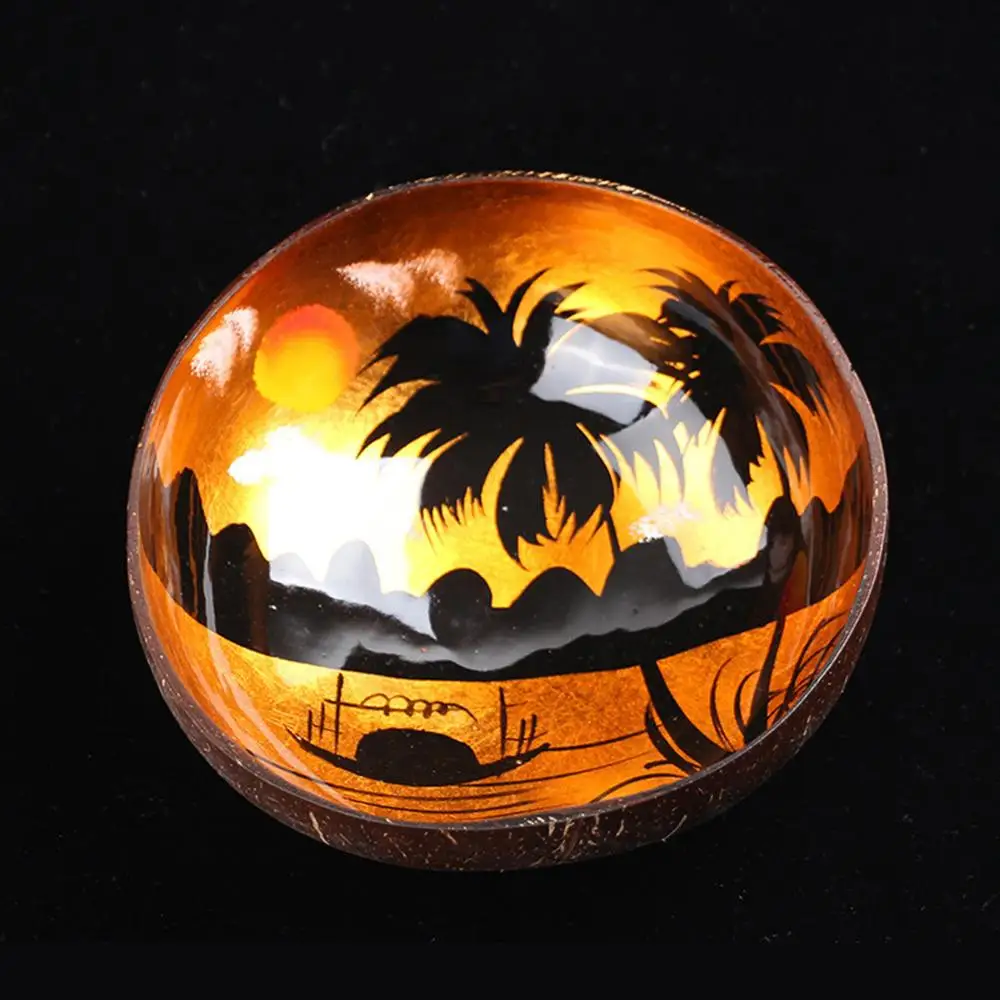 Цветная картина Кокосовая Скорлупа сухофрукты контейнер для еды ключи конфета