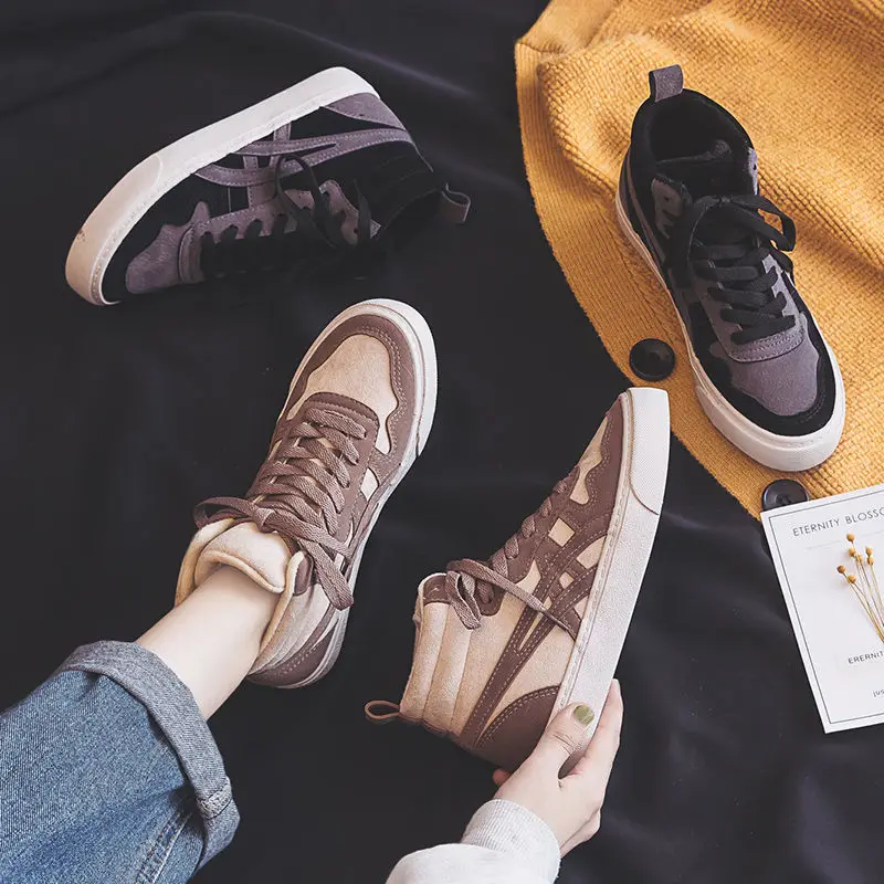 Женская обувь для скейтбординга бархатные кроссовки спортивная парусиновая с