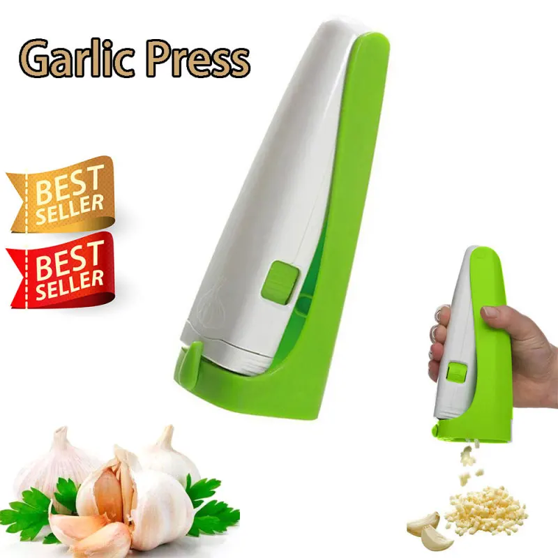 

Garlic Press Creative ABS Plastic Handle Stainless Steel Garlic Ginger Press Professional Crusher Garlic Kitchen Tools