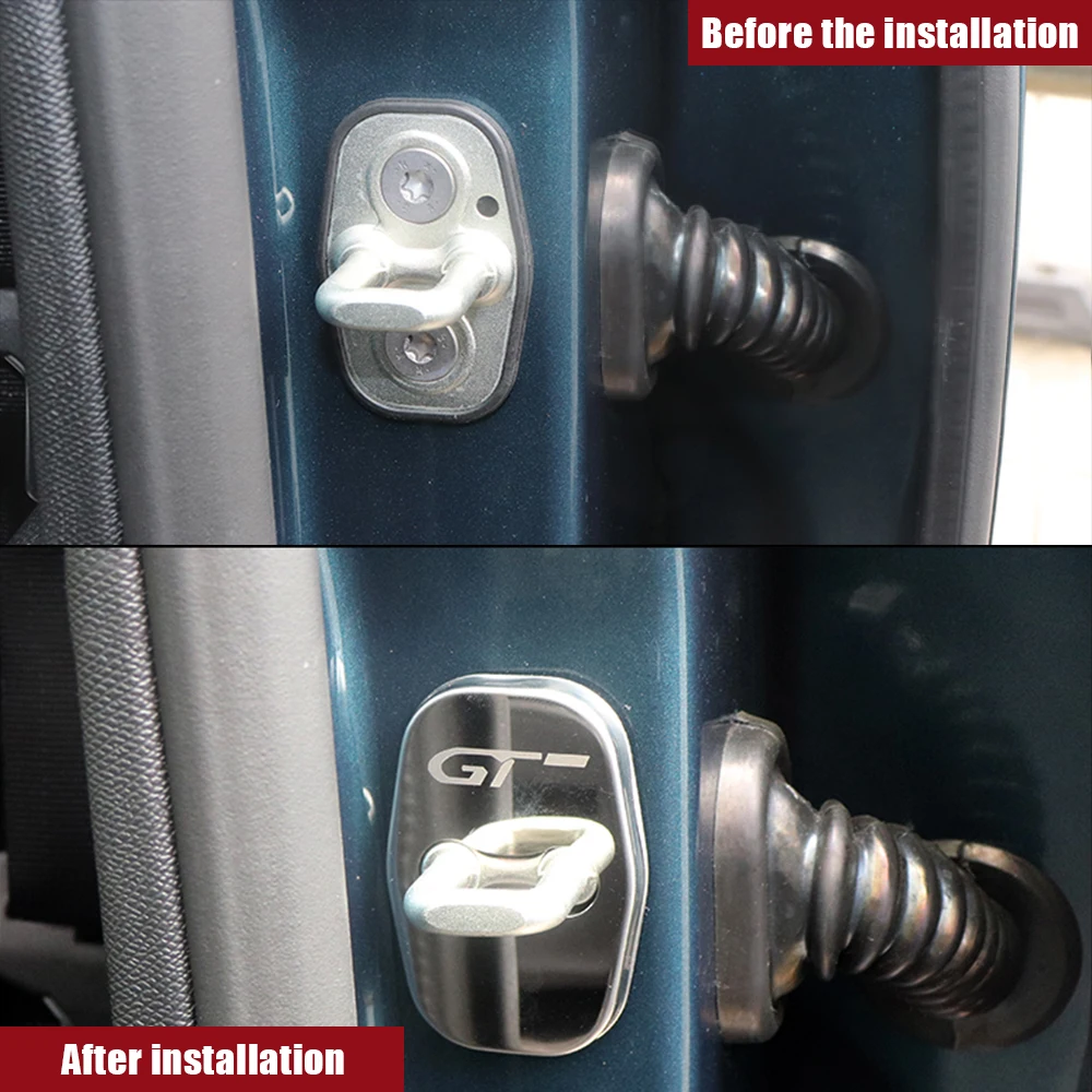 4 шт./лот черная Автомобильная Пряжка дверного замка чехол для Peugeot 206 207 307 5008 4008 3008