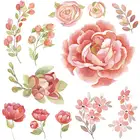 Цветочные значки, Переводные тепловые переводы для футболок сделай сам, стикеры для экологичные, одежда, полосатые термопалочки