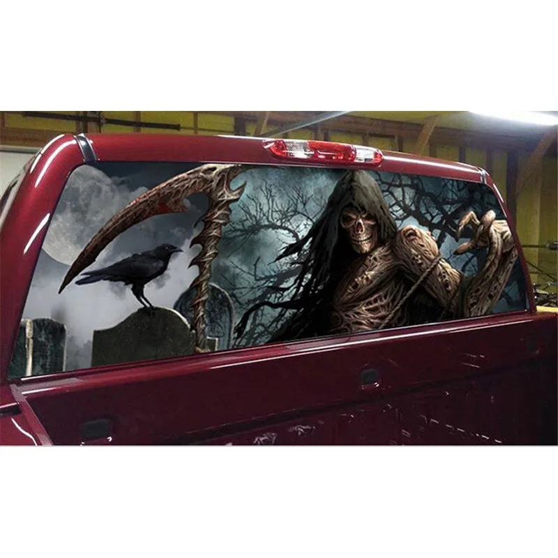 Графическая Тонировочная наклейка Grim Reaper на заднее окно для внедорожников