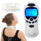 Цифровой аппарат для меридиановой терапии TENS для здоровья тела, массажер для похудения, расслабления мышц, сжигания жира, боли, 2*4 подушечки для массажа