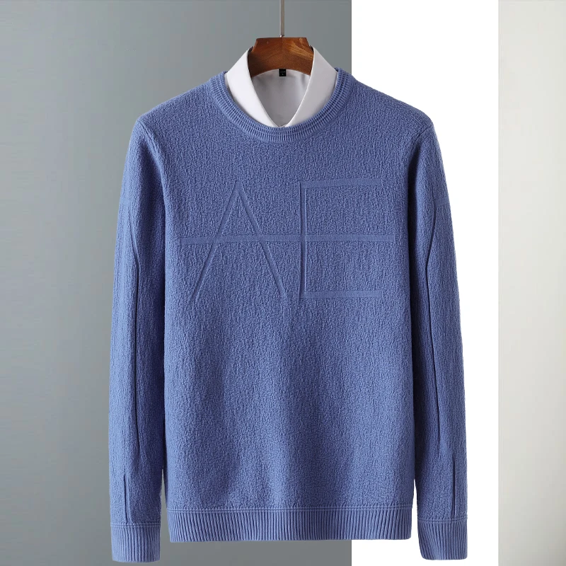 

Mens Winter Sweater Men 2020 New Fashion Solid Color O-Neck Sweater Knitted Black Cardigan Autumn Sweater For Men