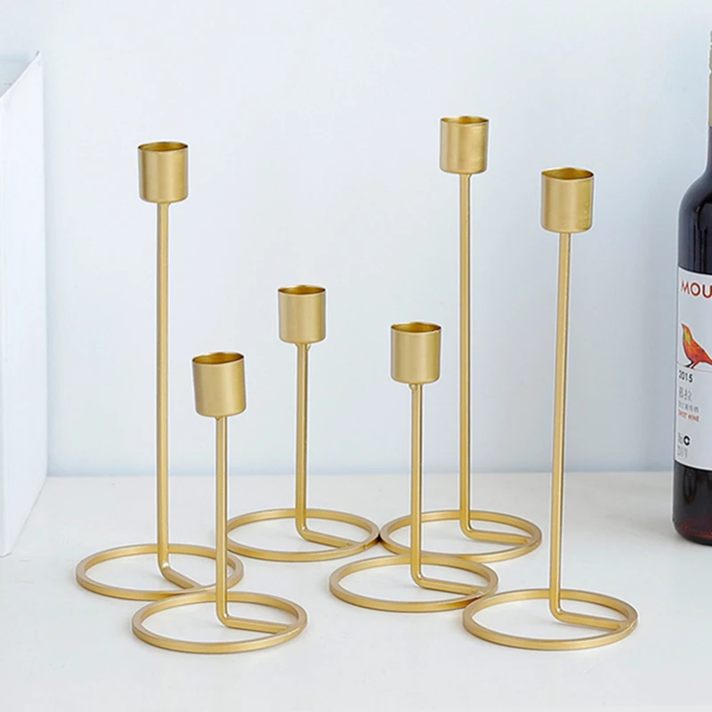 IMUWEN металлические подсвечники золотые Модный свадебный подсвечник изысканный