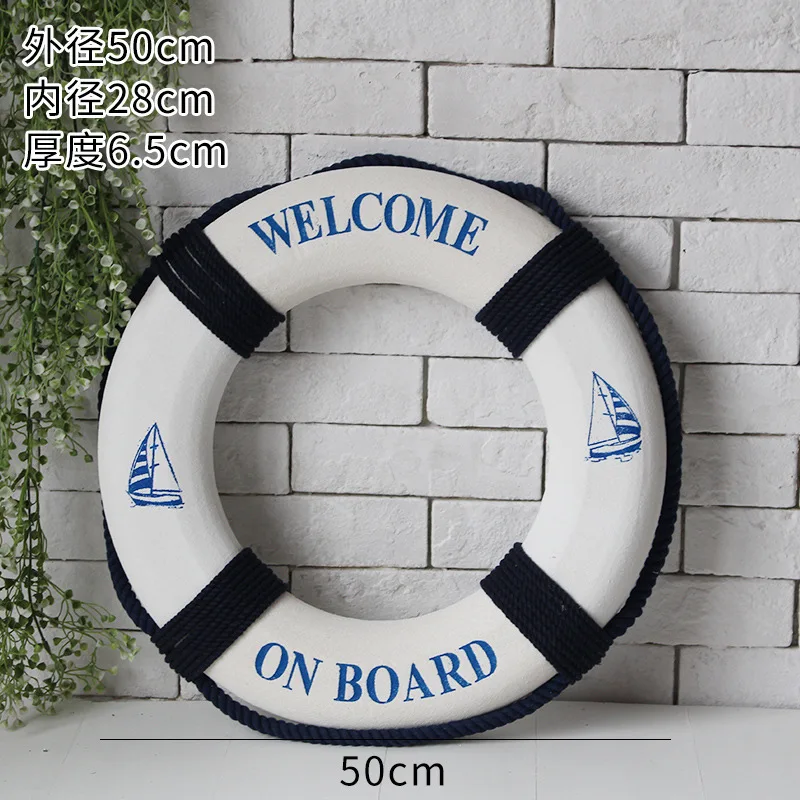 30 50 см Добро пожаловать на борт морской спасательный круг лодка стену подвесной