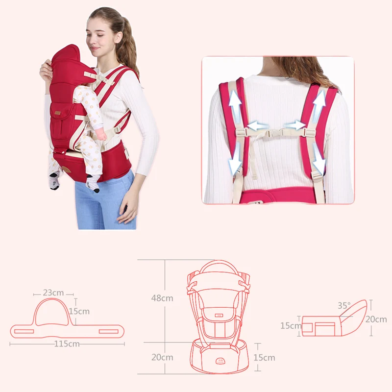 MissAbigale эргономичная переноска для малышей младенцев Хипсит передняя сторона