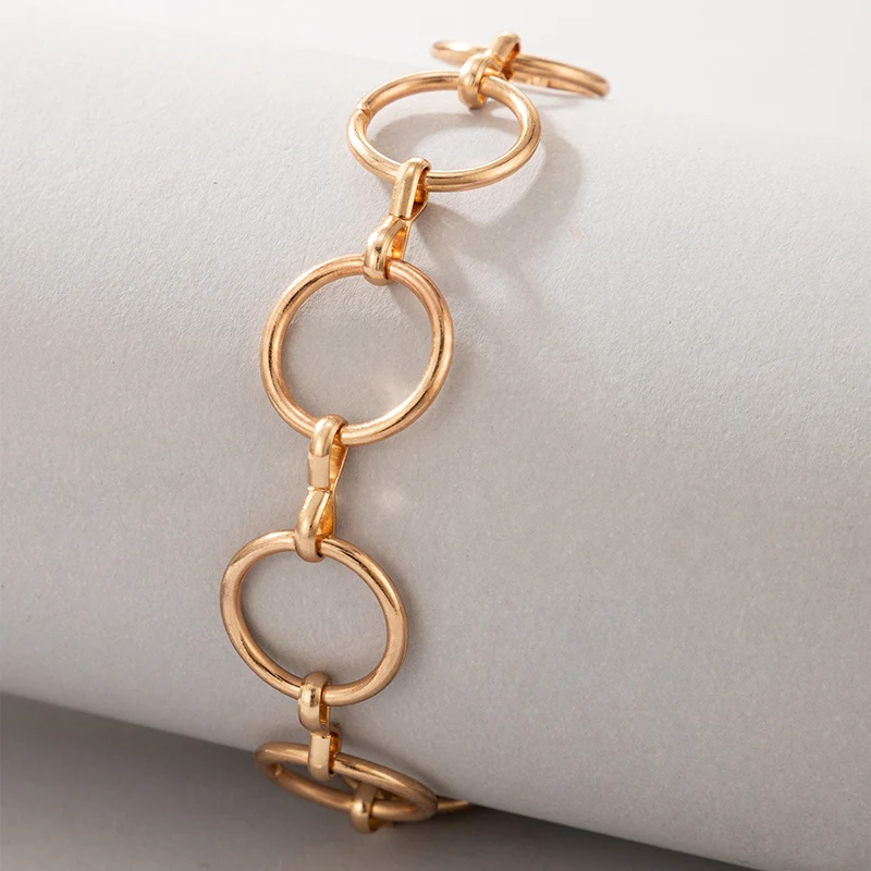 

Docona Модная фотография для женщин простой геометрический золотистый сплав Регулируемая фотография леди юбилей подарки 20190