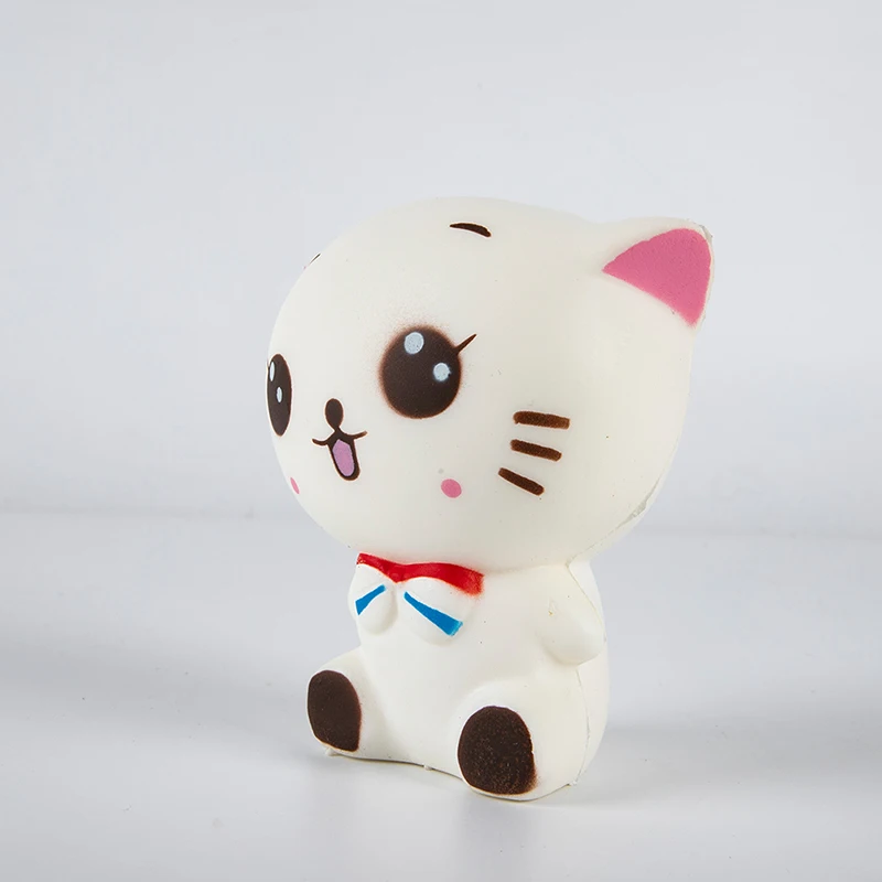 

Cute Squishy White Cat Slow Rising Squeeze Healing Fun Kids Kawaii Kids Adult Toy Stress Reliever Decoration Gifts for Kids