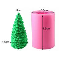 3d wax christmas tree candle silicone mold xmas gift for friends dessert jelly ice cream aromatherapy candle molds