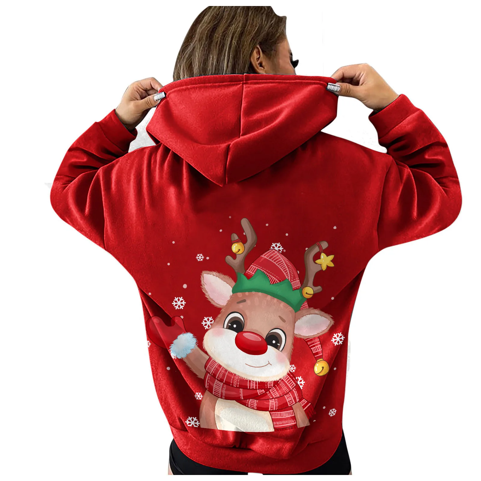 

Womens Christmas Sweatshirts Loose Christmas Long Sleeve Casual Good Gift Hoodies Special And Soft Pullover Top