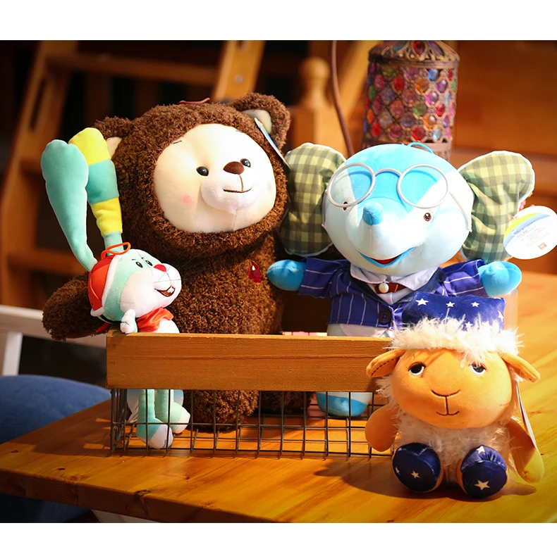 25 см/35 см/45 см Kawaii Плюшевые Овцы семья Радуга рубиновый набивные Животные Кукла