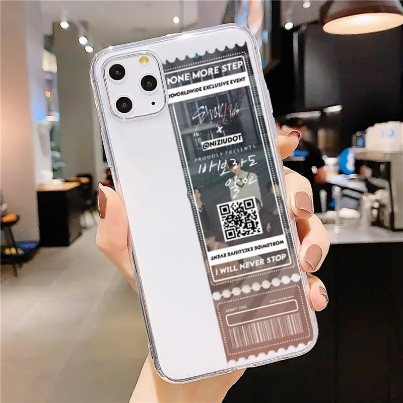 

Stray Kids Air tickets Design Phone Case Transparent soft For iphone 5 5s 5c se 6 6s 7 8 11 12 plus mini x xs xr pro max